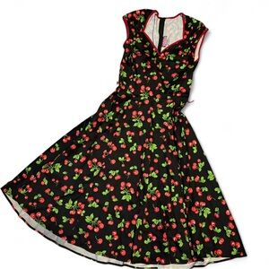Pinup Couture Cherry Print swing Dress